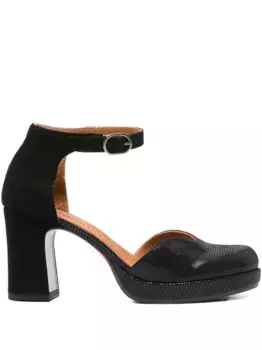Туфли-лодочки с ремешком на щиколотке и квадратным каблуком высотой 80 мм Chie Mihara, черный