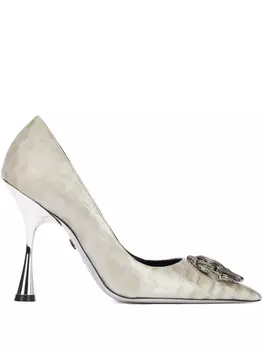 Туфли-лодочки с тиснением под нос Roberto Cavalli, серый