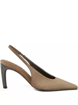 Туфли-лодочки с заостренным носком Brunello Cucinelli, коричневый