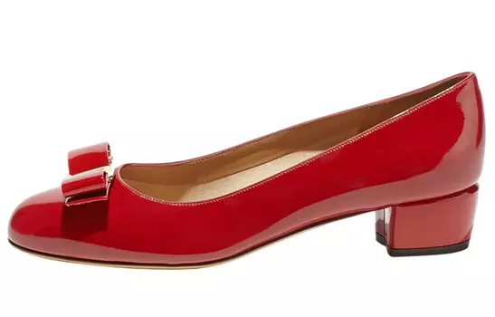 Туфли-лодочки Salvatore Ferragamo с бантом, красный