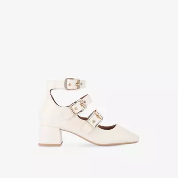 Туфли-Лодочки Selena из искусственной кожи на каблуке с тремя пряжками Kg Kurt Geiger, белый