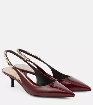 Туфли-лодочки Signoria на ремешке из лаковой кожи Gucci, R.Ancora/R.Ancora