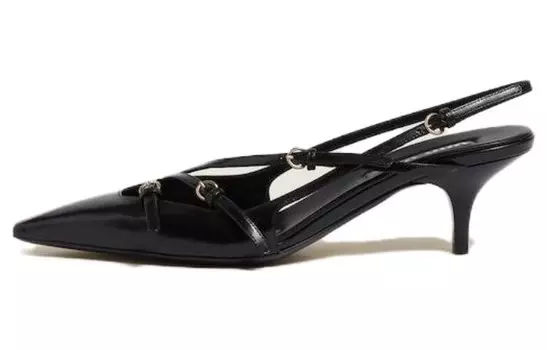 Туфли-лодочки Slingblack 55 мм с пряжкой Miu Miu