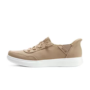 Туфли-лодочки Slip Ins Canvas женские с низким верхом цвета сепия-белый Skechers