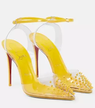 Туфли-лодочки Spikoo 100 из ПВХ и кожи Christian Louboutin, желтый