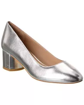 Туфли-лодочки Stuart Weitzman Bridget 50 Block Leather, серебряный