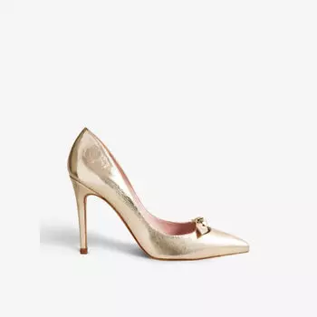 Туфли-лодочки Telila из искусственной кожи на каблуке с бантом Ted Baker, желтый