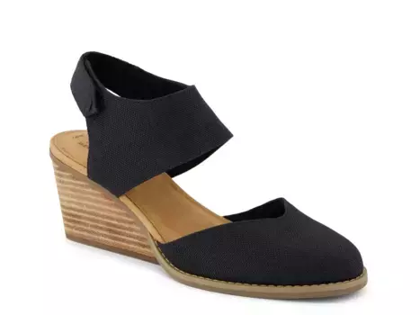 Туфли-лодочки TOMS Madison Wedge, черные