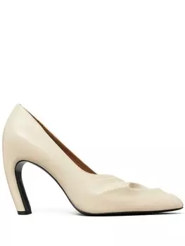 Туфли-лодочки Tory Burch с открытым носком, 90 мм, серый