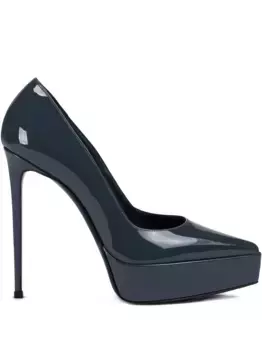 Туфли-лодочки Uma на платформе из лакированной кожи 140 мм Le Silla, зеленый