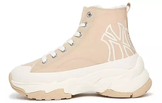 Туфли-лодочки унисекс высокие бежевые Mlb