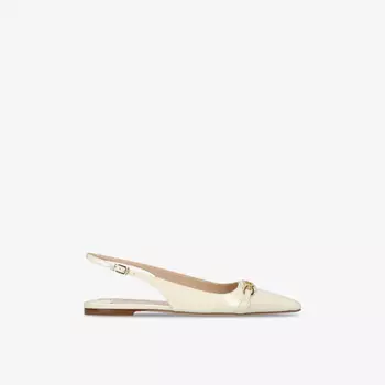 Туфли-Лодочки Whitney из лакированной кожи с открытой пяткой и логотипом Tom Ford, белый