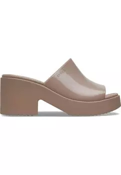 Туфли-лодочки высокие BROOKLYN SLIDE HIGH SHINE Crocs, цвет latte