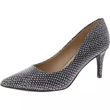 Туфли-лодочки женские из искусственной кожи с тиснением Alfani, цвет black/white snake