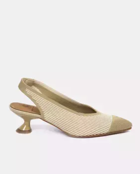 Туфли-лодочки женские с открытым каблуком Miss Elastic, бежевый