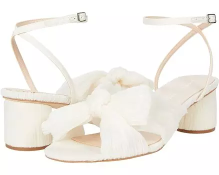 Туфли Loeffler Randall Dahlia Pleated Knot Mule with Ankle Strap, цвет Pearl