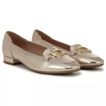 Туфли-лоферы Celine Lifestride, platino gold faux leather