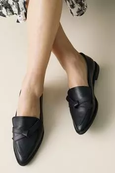 Туфли-лоферы - Черный - На плоской подошве Mio Gusto