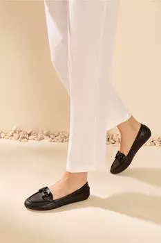 Туфли-лоферы - Черный - На плоской подошве Yaya by Hoti, черный