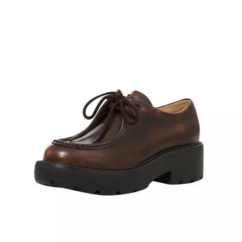 Туфли-лоферы Deep Breath на платформе, коричневый