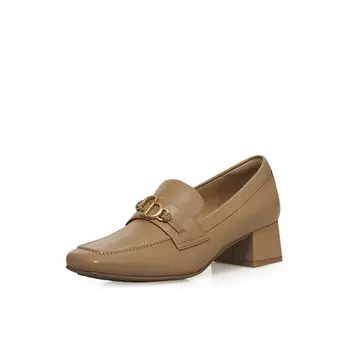 Туфли-лоферы Deep Breath на толстом каблуке, хаки