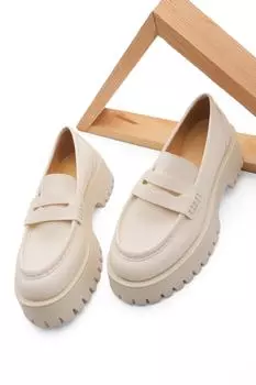 Туфли-лоферы - Экрю - Блок Marjin