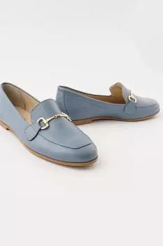 Туфли-лоферы - Синие - На плоской подошве CZ London, синий