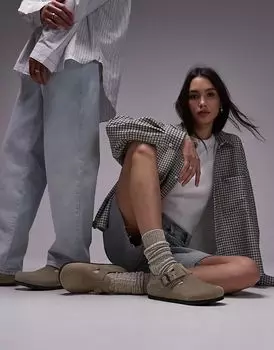 Туфли London унисекс серо-коричневые Birkenstock