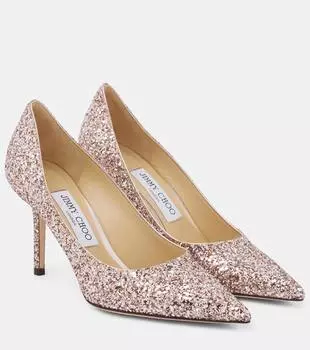 Туфли love 85 с блестками Jimmy Choo, розовый