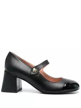 Туфли Love Moschino 60 мм из кожи, черный