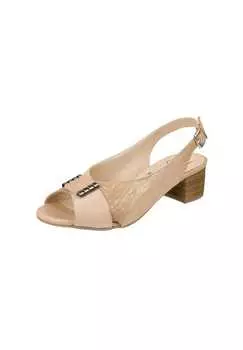 Туфли Луиза в модном блестящем образе Lei, цвет nude