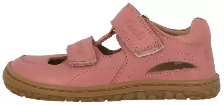 Туфли Lurchi "Nando Barefoot" с контрастной декоративной строчкой, розовый