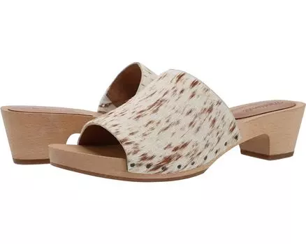 Туфли Madewell Evelyn Slide Clog in Haircalf, цвет Dried Cedar Multi