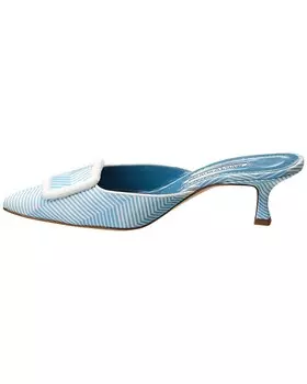 Туфли Manolo Blahnik Maysalebi 50 Grosgrain, синий