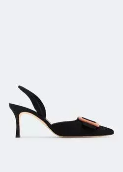 Туфли Manolo Blahnik Mayslibi Slingback, черный