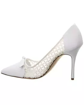 Туфли Manolo Blahnik Riniala 105 из сетки и парусины, белый