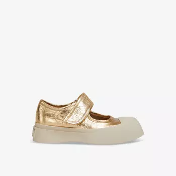 Туфли Мэри Джейн из кожи Marni, золотой