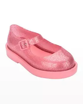 Туфли Мэри Джейн Lola с блестками для девочек Melissa, цвет Pink Glitt
