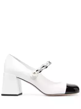 Туфли Мэри Джейн MIU MIU, белый