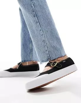 Туфли Мэри Джейн в черном и белом цвете Vans