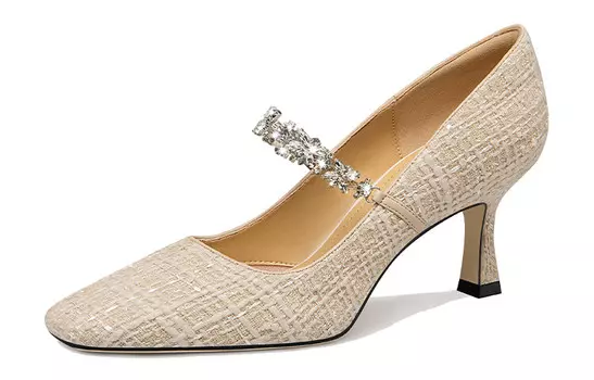 Туфли Мэри Джейн женские абрикосовые Lily Wei, цвет Apricot