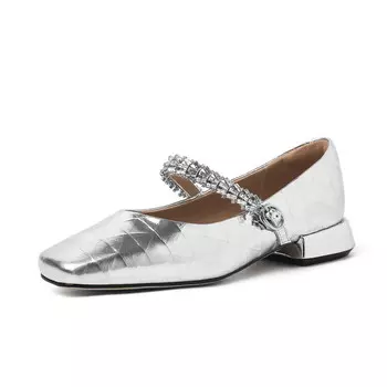 Туфли Мэри Джейн женские Balletcat, серебряный