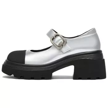 Туфли Мэри Джейн женские Basto, бежевый/черный