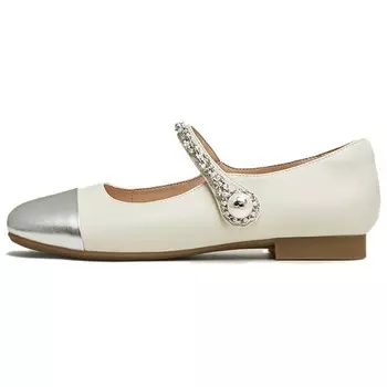 Туфли Мэри Джейн женские Basto, цвет Silver/Black