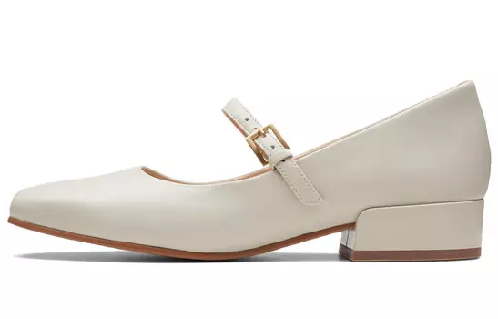 Туфли Мэри Джейн женские белые Clarks