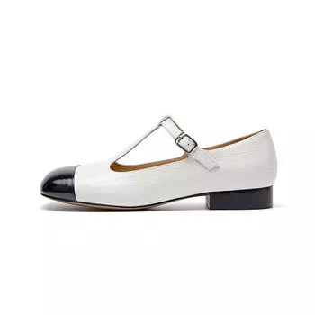 Туфли Мэри Джейн женские белые Marie Claire