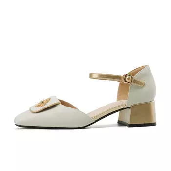 Туфли Мэри Джейн женские белый/розовый Josiny