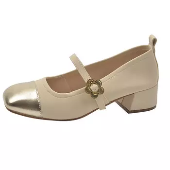 Туфли Мэри Джейн женские бежевый Abcylm