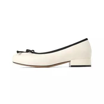 Туфли Мэри Джейн женские бежевый/черный Josiny