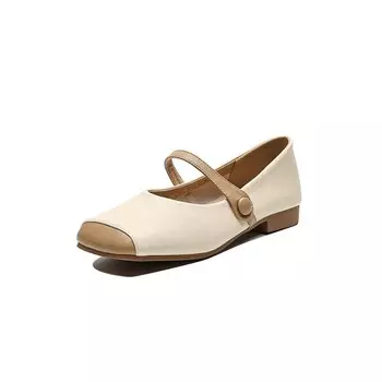 Туфли Мэри Джейн женские бежевый Dme